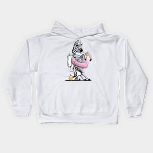 Zebra on the Toilet Kids Hoodie